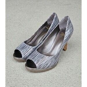Alex Marie Silver Peep Toe Heels Prom- Size 7